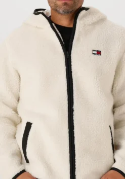 beige tommy jeans vest tjm reg badge teddy