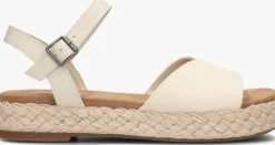 beige toms platte sandalen abby