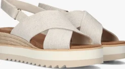 beige toms platte sandalen diana crossover