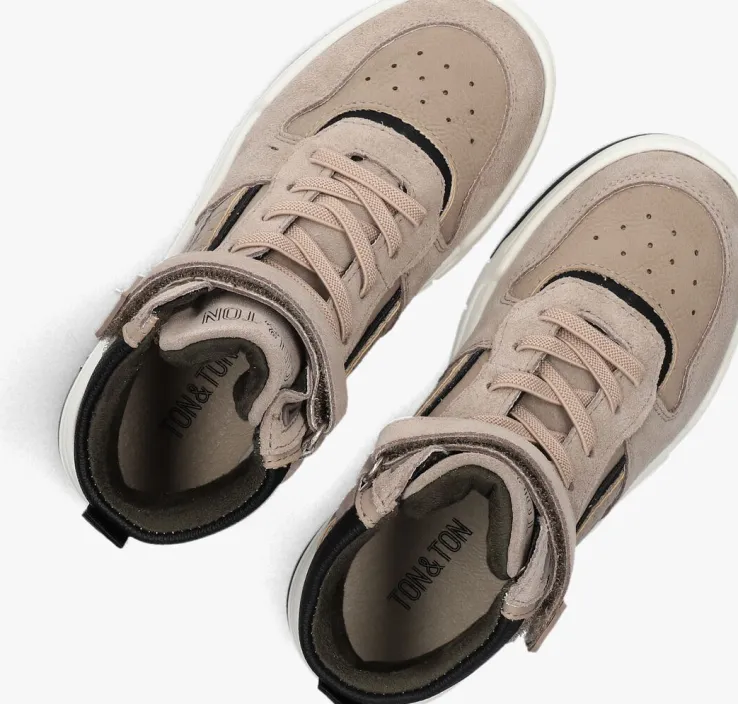 beige ton & ton hoge sneakers carlos
