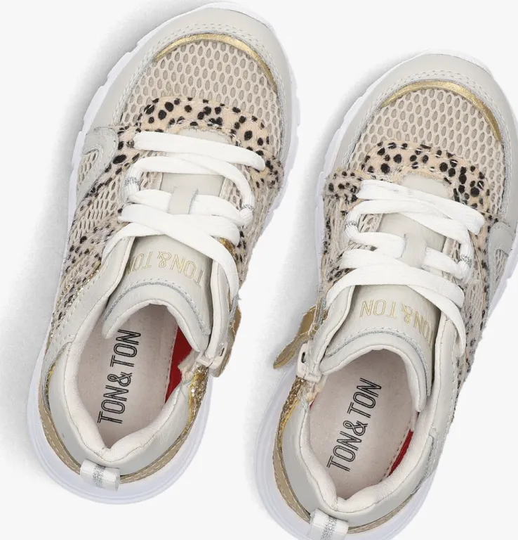 beige ton & ton lage sneakers signy