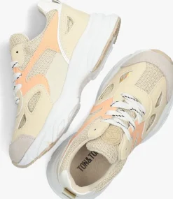 beige ton & ton lage sneakers wera