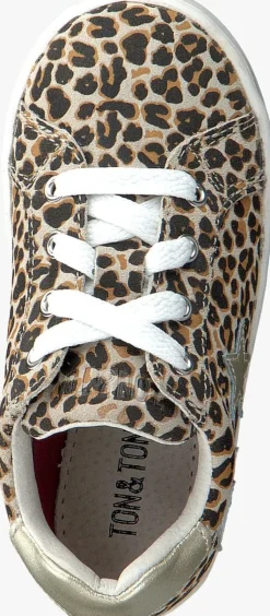 beige ton & ton lage sneakers om120142