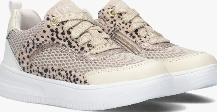 beige ton & ton lage sneakers stine