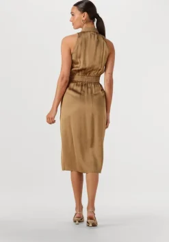 beige twinset milano midi jurk 251tt2270