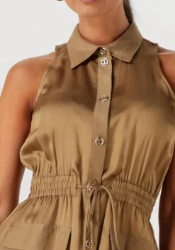 beige twinset milano midi jurk 251tt2270