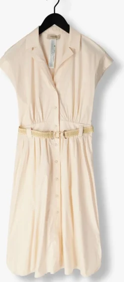beige twinset milano midi jurk 251tt2102