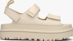 beige ugg platte sandalen w goldenglow