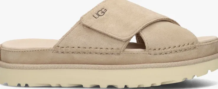 beige ugg slippers w goldenstar cross slide