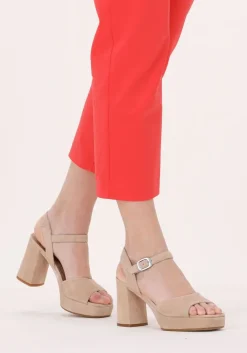 beige unisa sandalen met hak odran