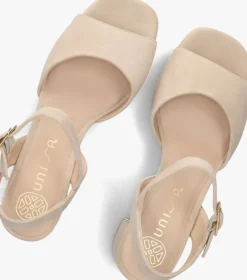 beige unisa sandalen met hak ney