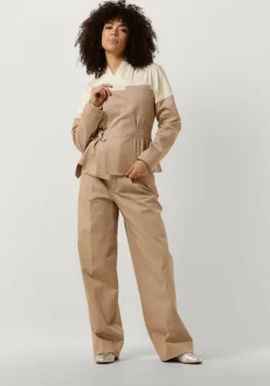 beige vanilia blazer wrap twill pocket