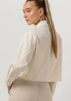 beige vanilia blouses boxy adjustable fit