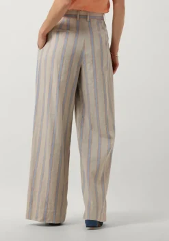 beige vanilia pantalon linen striped