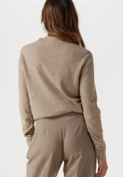 beige vanilia trui peekhole wrap sweater