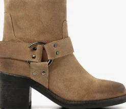 beige via vai enkellaarsjes flo baker