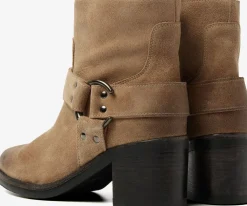 beige via vai enkellaarsjes flo baker