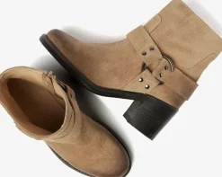 beige via vai enkellaarsjes flo baker