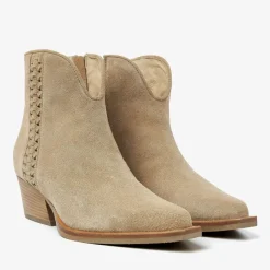 beige via vai enkellaarsjes do serena