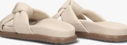 beige via vai platte sandalen candy nova