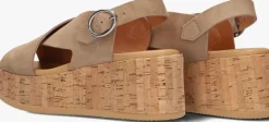 beige via vai sandalen met hak sissel raise