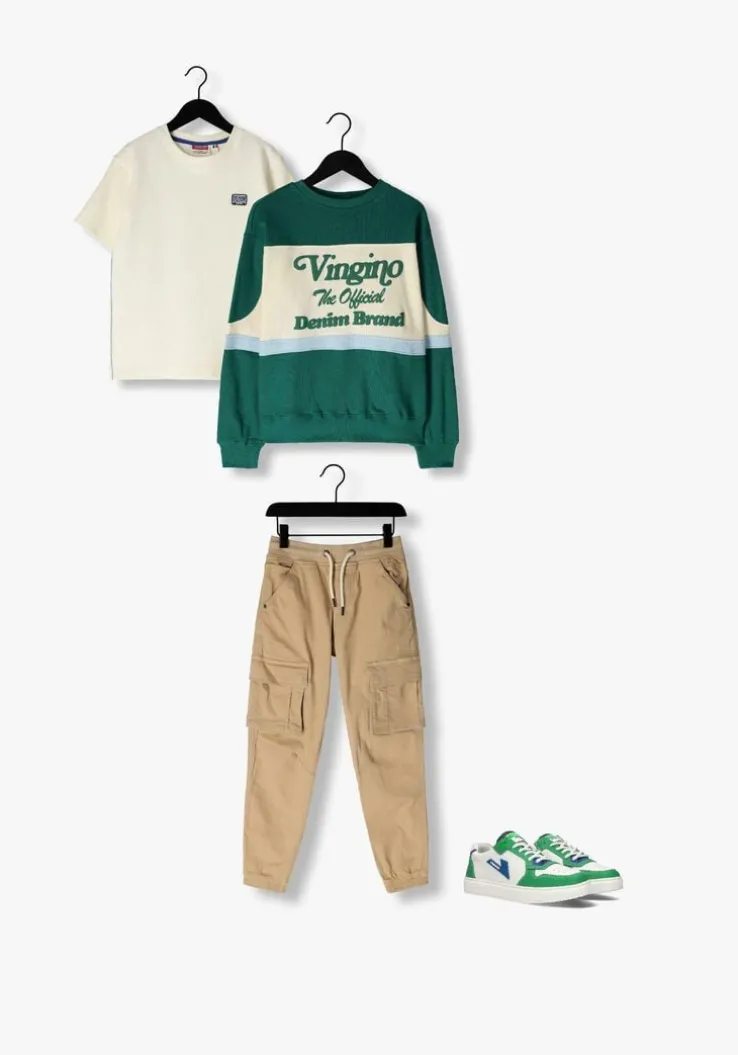 beige vingino cargobroeken colivier