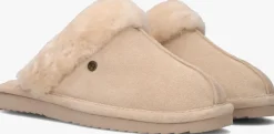 beige warmbat pantoffels lismore