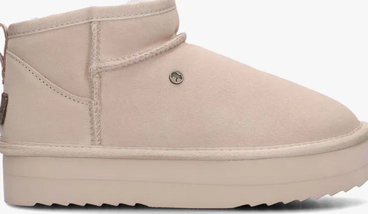 beige warmbat vachtlaarzen durack plateau