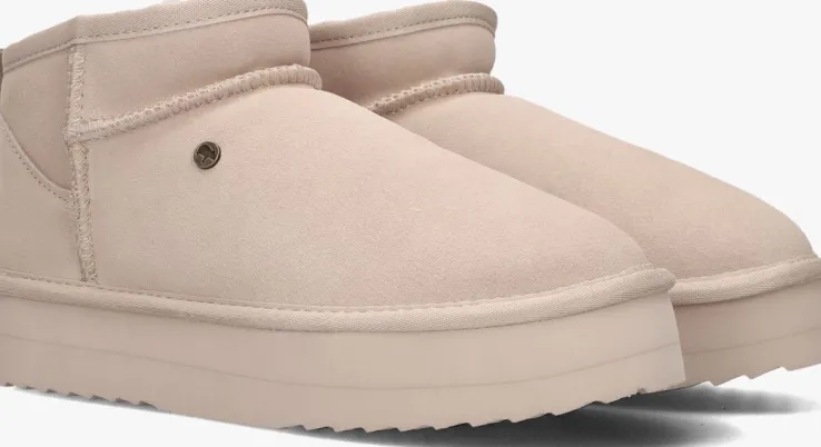 beige warmbat vachtlaarzen durack plateau