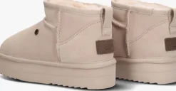 beige warmbat vachtlaarzen durack plateau