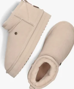 beige warmbat vachtlaarzen durack plateau