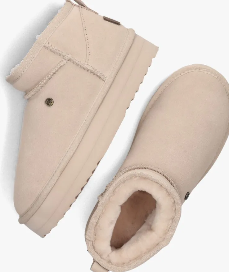 beige warmbat vachtlaarzen durack plateau