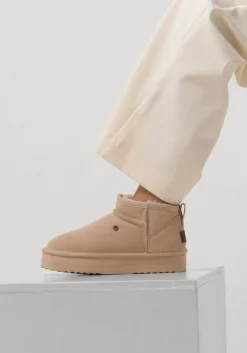 beige warmbat vachtlaarzen durack plateau