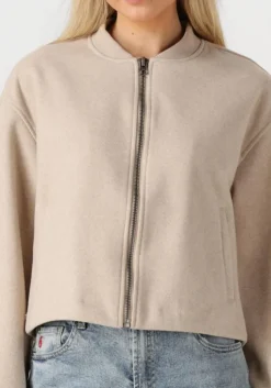 beige withblack jack wblbriella bomber jacket