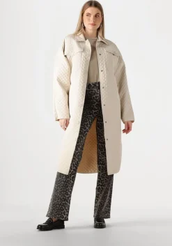 beige withblack mantel wblvilde quilted coat