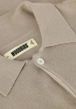 beige woodbird casual overhemd wbkrents base knit