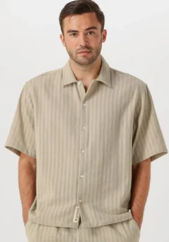 beige woodbird casual overhemd wbwang chuke shirt