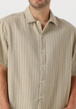 beige woodbird casual overhemd wbwang chuke shirt