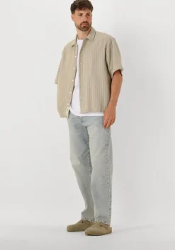 beige woodbird casual overhemd wbwang chuke shirt