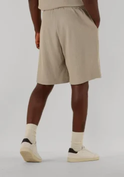 beige woodbird korte broek wbben waffel shorts