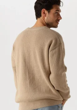 beige woodbird trui wbkurt base knit
