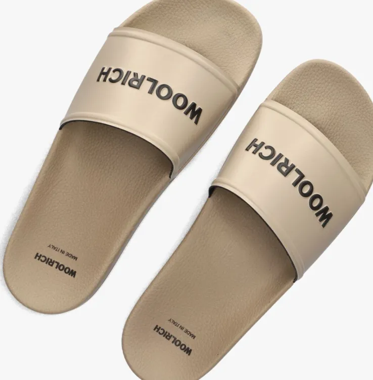 beige woolrich badslippers slide sandal