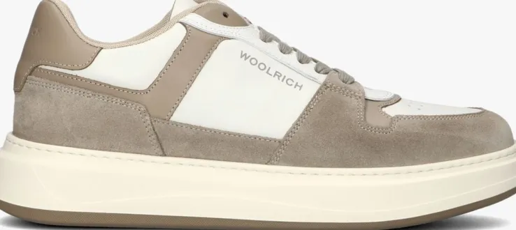 beige woolrich lage sneakers arrow court man