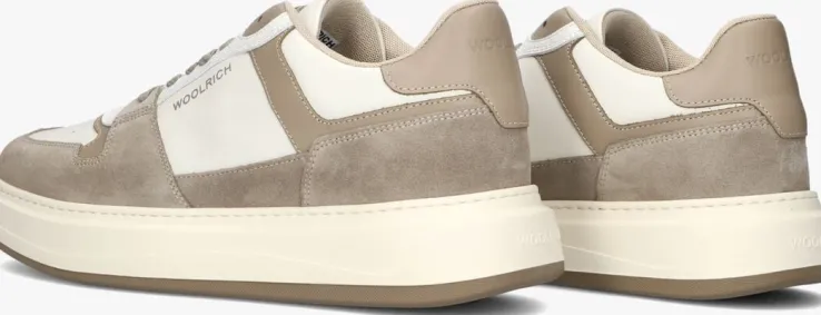 beige woolrich lage sneakers arrow court man