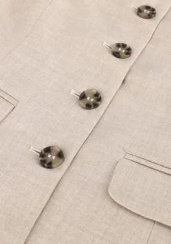 beige y.a.s. gilet yastava one shoulder waistcoat