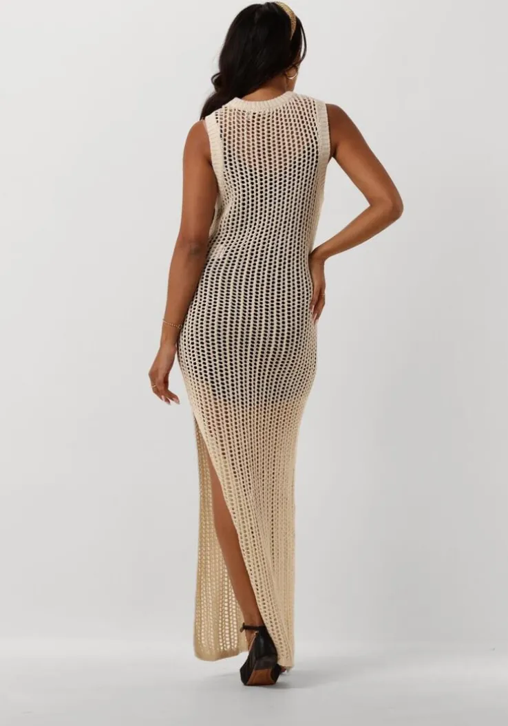 beige y.a.s. maxi jurk yasjoani sl ankle knit dress