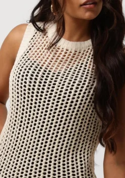 beige y.a.s. maxi jurk yasjoani sl ankle knit dress