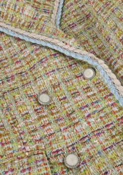 beige y.a.s. mini jurk yastweedsta ss waistcoat dress