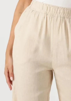 beige y.a.s. pantalon yasflaxy hw linen pant noos