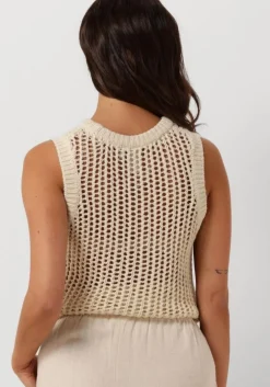 beige y.a.s. top yasjoani sl knit top